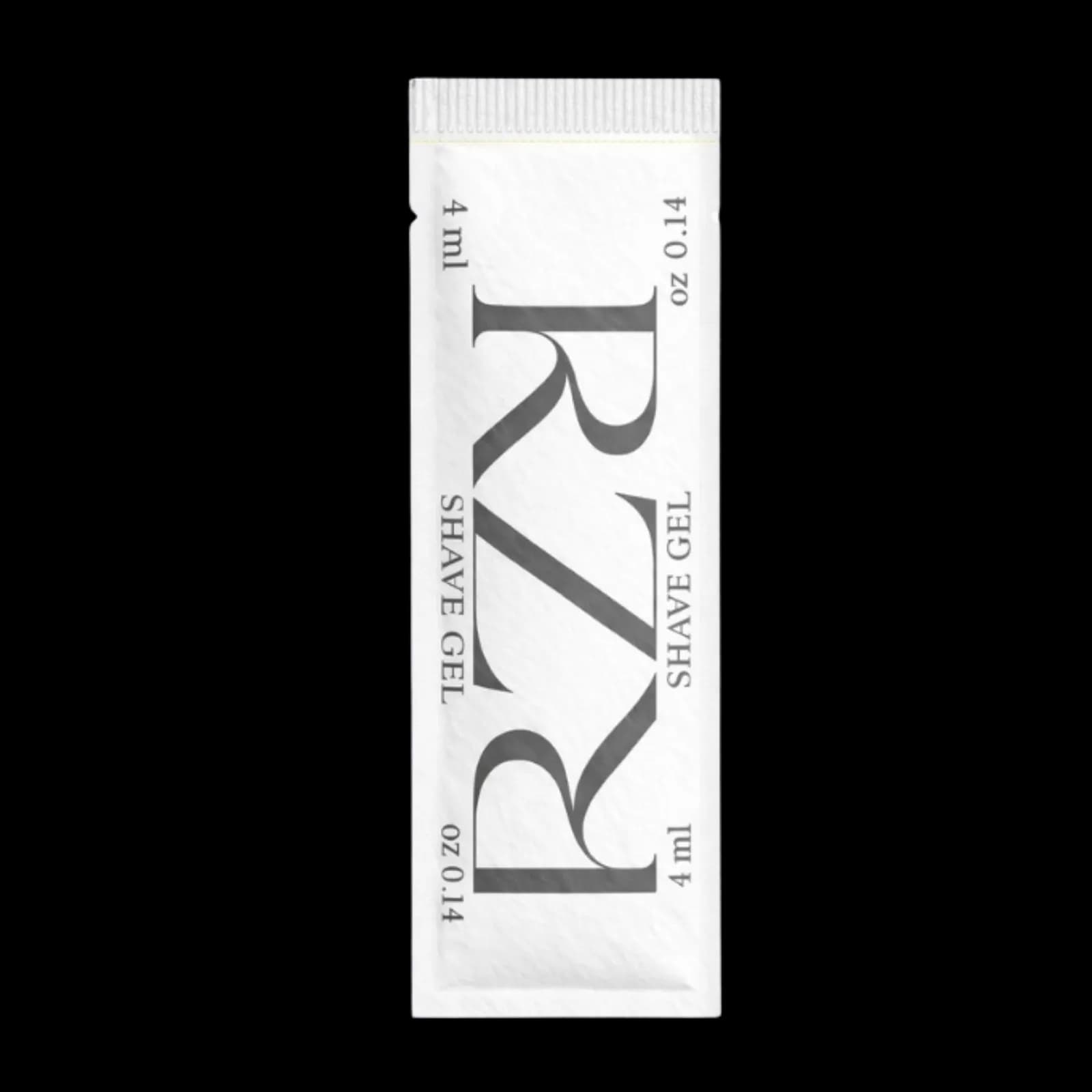 The RZR shave gel sachet